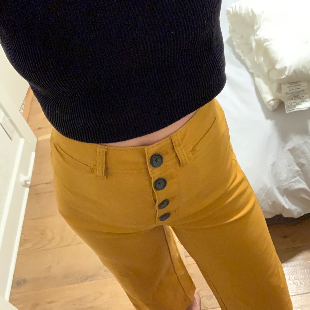 Madewell - Rustic yellow wide leg fitted pant
